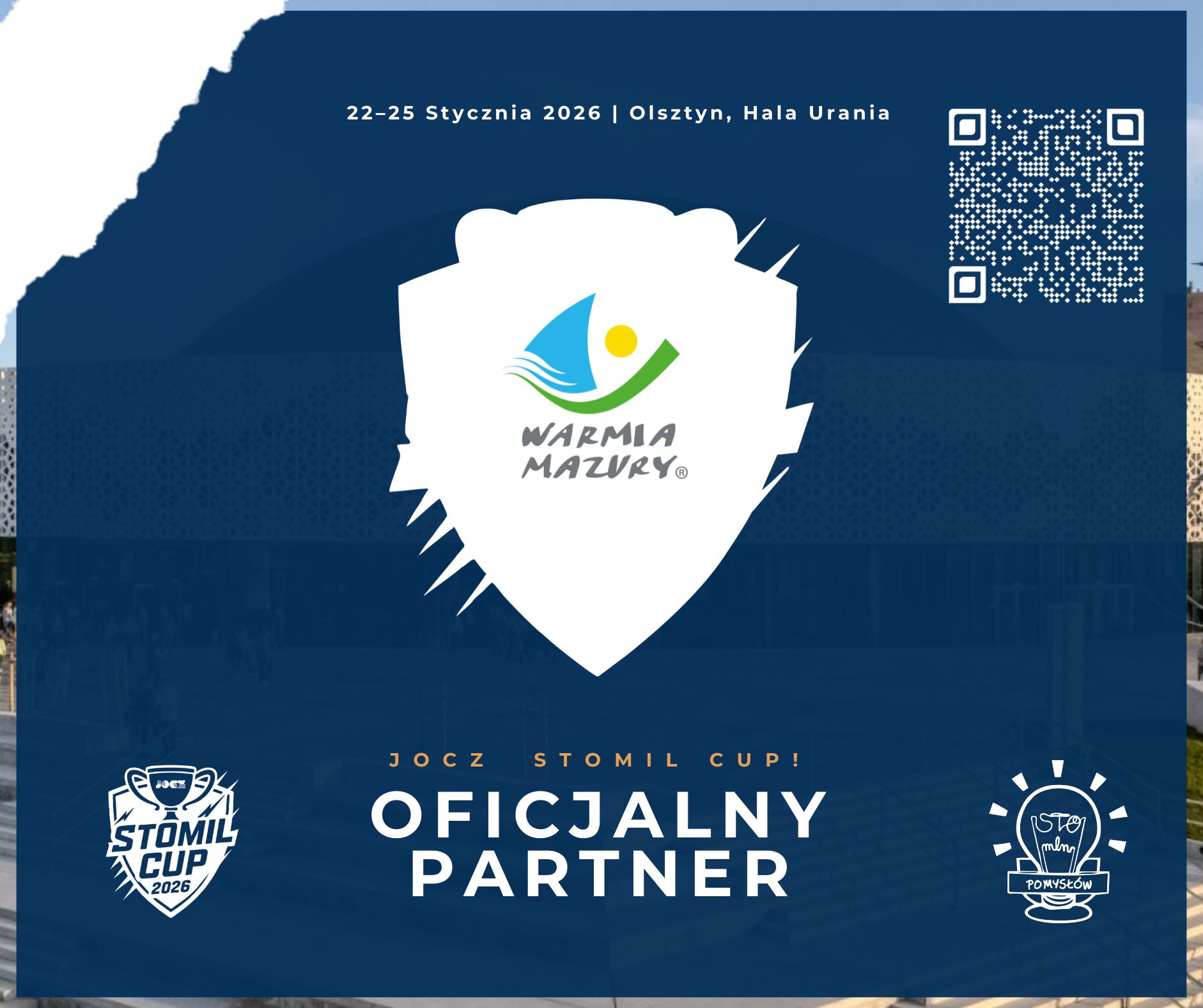 Warmia i Mazury - oficjalny partner JOCZ Stomil Cup 2026